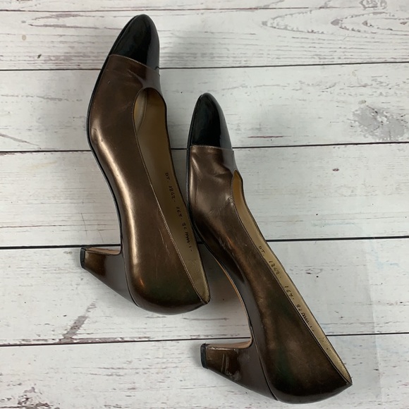 Salvatore Ferragamo vintage brown & black shoes size 8 - Picture 4 of 12